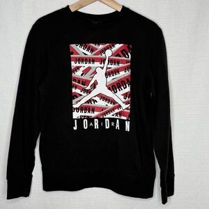 Jordan‎ Air Sweatshirt Youth XL Air Jumpman Pullover Basketball Black